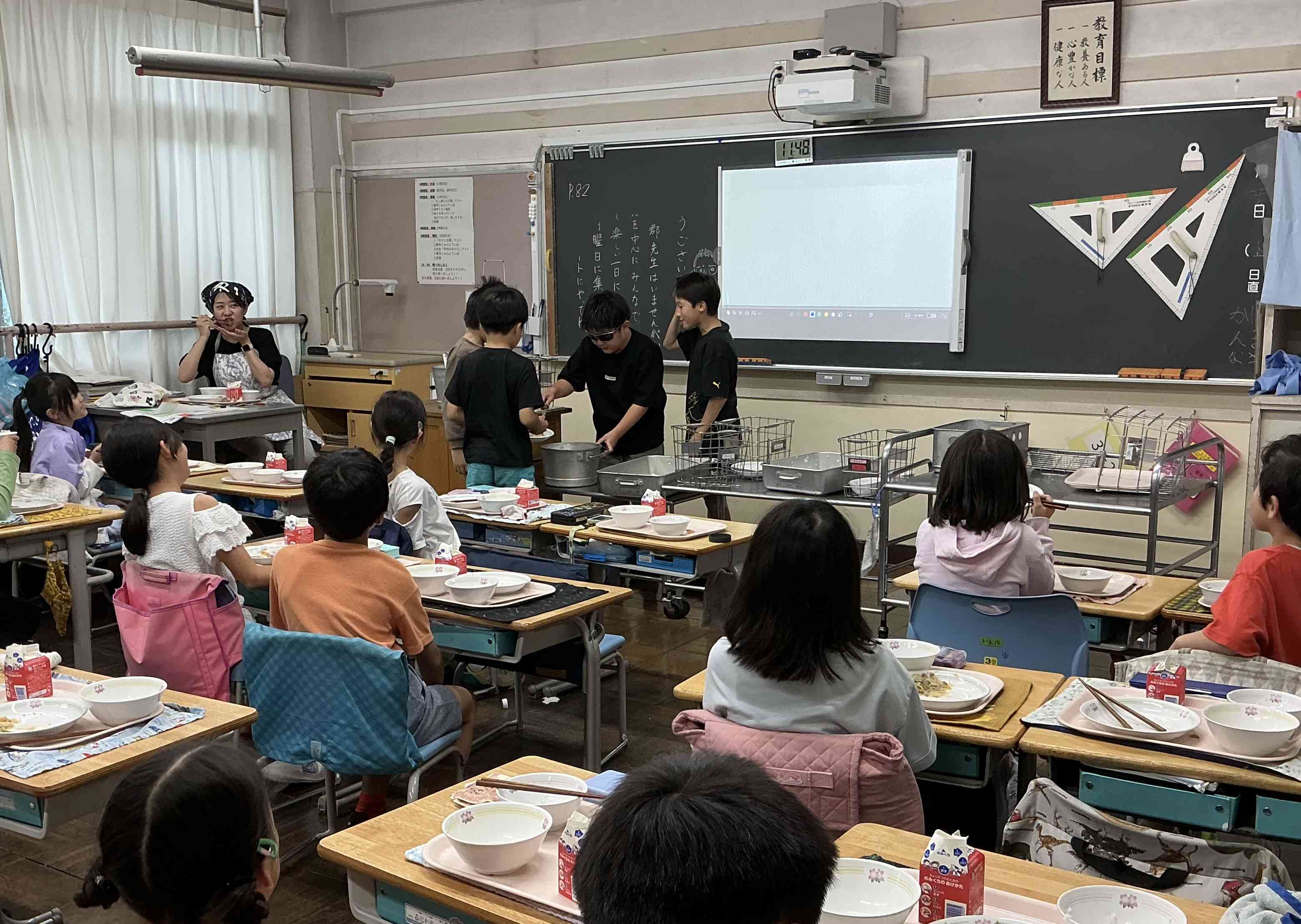 6月26日（金）ごはん、ししゃもフライ、炒合菜、みそ汁、牛乳 - 今日の給食 - 給食 - 品川区立旗台小学校
